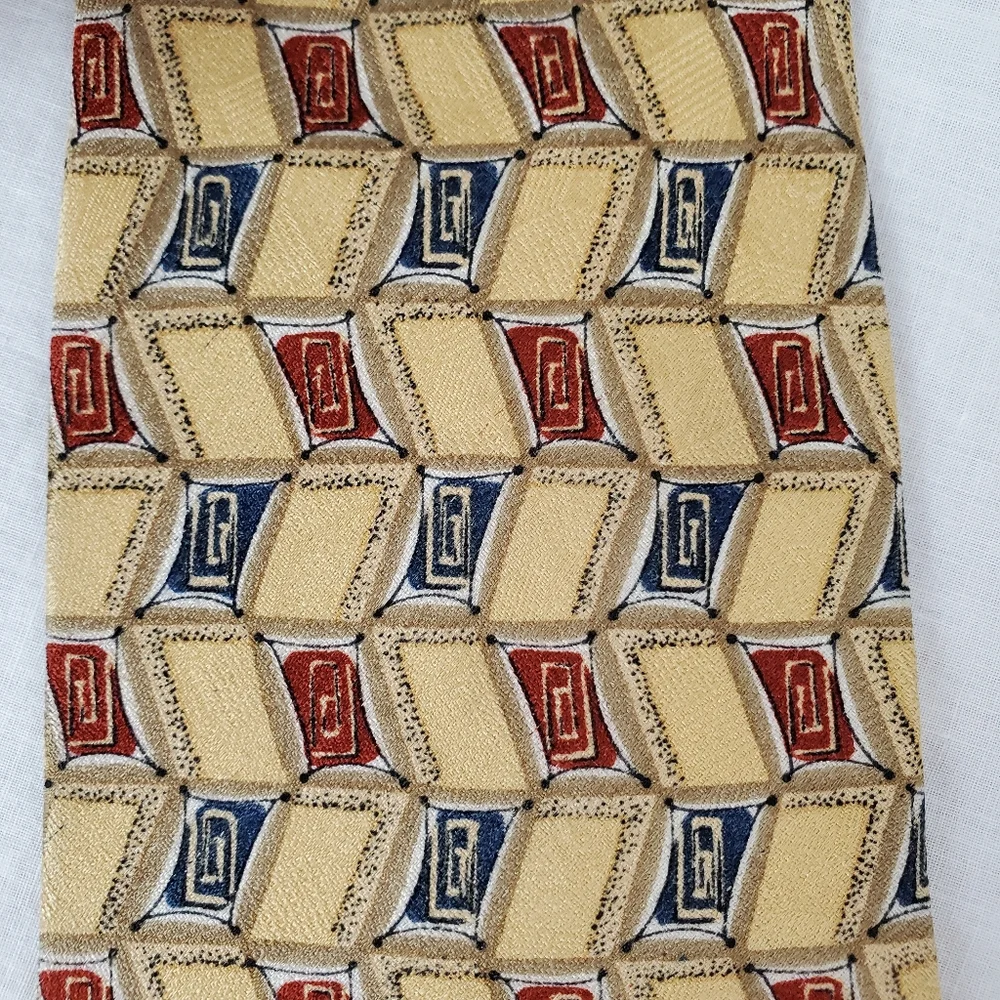 Vintage 70's HALSTON Gold Silk Tie - Picture 7 of 11